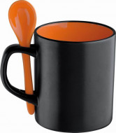 Black ceramic mug - 300 ml 