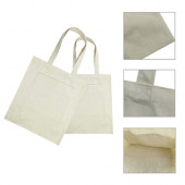 Cotton Tote Bag with Front Pouch 