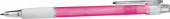 Frosted ball point pen with rubber grip pink