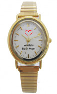 Gold/Silver Plated Ladies Dress Watch With Bracelet Bands