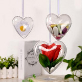 Heart Shaped Clear Plastic Ornament 