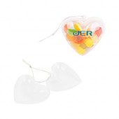 Heart Shaped Clear Plastic Ornament