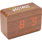 LED Display Wood Clock 