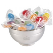 Lollipops In Stainless Steel Bowl