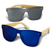 Mackenzie Bamboo Mirror Lens Sunglasses