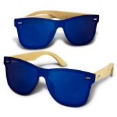 Mackenzie Bamboo Mirror Lens Sunglasses 