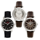 Mens Elegant Watch with Black Enamel Dial