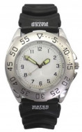 Mens Silver Sports Watch White Dial