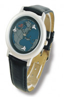 Mens/Unisex Watch with Rotating Second Disc