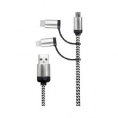 Orbix 3in1 Fabric Charge & Data Cable 