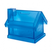 Plastic house coin bank