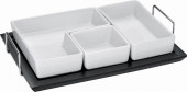 Rectangular ceramic bowl set