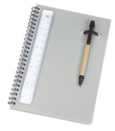 Spiral A5 Notebook with Pen and Scale Ruler 