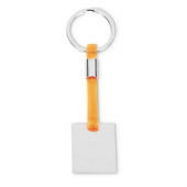 Square Metal Keyring 