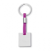 Square Metal Keyring