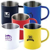 Stainless Steel Coloured Coffee Mug