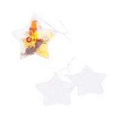 Star Shaped Clear Plastic Ornament 