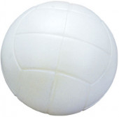 Stress Reliever All White Volleyball Shape