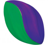 Stress Reliever Rugby Shape Violet and Green