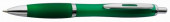 Translucent Ballpoint Pen with Rubber Grip in Green 