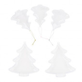 Tree Shaped Clear Plastic Ornament 